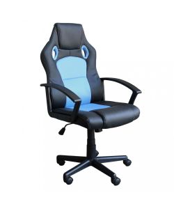 Cosma Poltrona da Gaming Uncharted Blu e Nera con Braccioli 61x65 cm