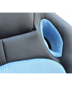 Cosma Poltrona da Gaming Uncharted Blu e Nera con Braccioli 61x65 cm