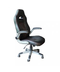 Cosma Poltrona Gaming Nero Poliuretano 71x71,5x115-125 cm con Braccioli