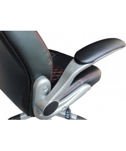 Cosma Poltrona Gaming Nero Poliuretano 71x71,5x115-125 cm con Braccioli