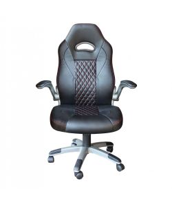 Cosma Poltrona Gaming Nero Poliuretano 71x71,5x115-125 cm con Braccioli