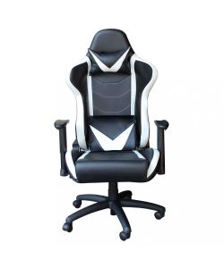 Cosma Poltrona da Gaming Fallout Bianca e Nera con Braccioli 69,5x71,5 cm