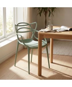 Cosma Poltrona Lily Verde con Braccioli 54x53x83 cm in Plastica
