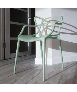 Cosma Poltrona Lily Verde con Braccioli 54x53x83 cm in Plastica