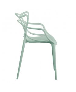 Cosma Poltrona Lily Verde con Braccioli 54x53x83 cm in Plastica