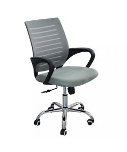 Cosma Poltrona da Ufficio Melody Nero con Braccioli e Base Cromata