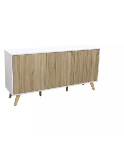 Cosma Mobile Elton Soggiorno 3 Ante Bianco e Naturale 150x75 cm