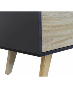 Cosma Mobile Soggiorno Elton 3 Ante Grigio Naturale 150x75 cm Antracite
