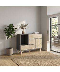 Cosma Mobile Soggiorno Basso Grigio Antracite 119x39,5x85,6 cm