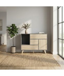 Cosma Mobile Soggiorno Basso Grigio Antracite 119x39,5x85,6 cm