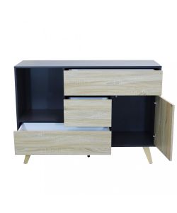 Cosma Mobile Soggiorno Basso Grigio Antracite 119x39,5x85,6 cm