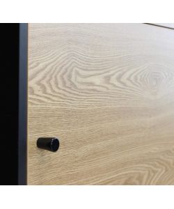 Cosma Libreria Elwood 3 Ripiani Nero e Marrone 100x39,5x135 cm
