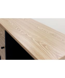 Cosma Libreria Elwood 3 Ripiani Nero e Marrone 100x39,5x135 cm