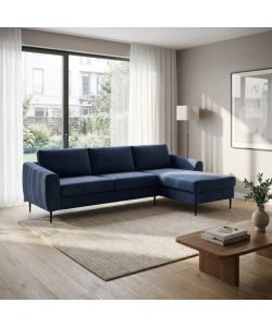 Cosma Divano Gregory Blu con Chaise Longue 180 cm