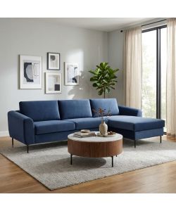 Cosma Divano Gregory Blu con Chaise Longue 180 cm