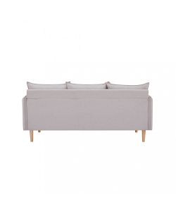 Cosma Divano 3 Posti Beige in Tessuto con Gambe in Legno 188x84 cm