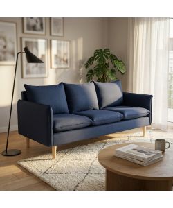 Cosma Divano 3 Posti Blu in Tessuto Dimensioni 188x82x84 cm