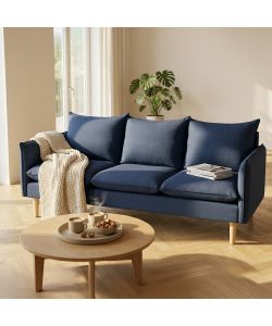 Cosma Divano 3 Posti Blu in Tessuto Dimensioni 188x82x84 cm