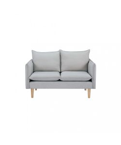 Cosma Divano 2 Posti Beige in Tessuto con Gambe in Legno 130x84x82 cm