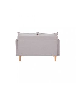 Cosma Divano 2 Posti Beige in Tessuto con Gambe in Legno 130x84x82 cm