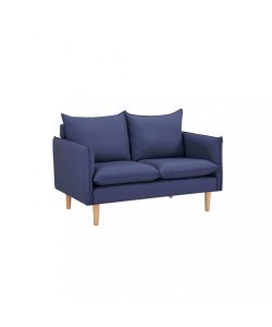 Cosma Divano 2 Posti Blu in Tessuto 130x84x82 cm per Soggiorno
