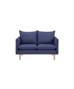 Cosma Divano 2 Posti Blu in Tessuto 130x84x82 cm per Soggiorno