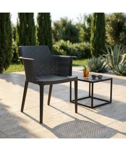 Cosma Poltrona Cathy Impilabile Antracite 60x58x76.5 cm Giardino