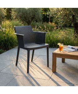 Cosma Poltrona Cathy Impilabile Antracite 60x58x76.5 cm Giardino