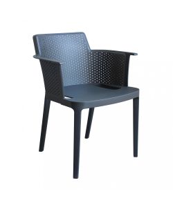 Cosma Poltrona Cathy Impilabile Antracite 60x58x76.5 cm Giardino