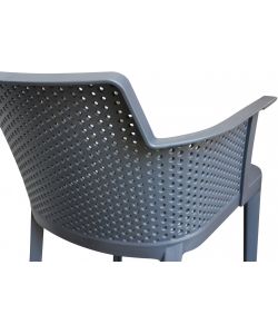 Cosma Poltrona Cathy Impilabile Antracite 60x58x76.5 cm Giardino