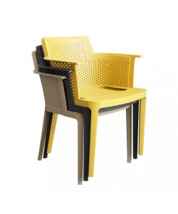 Cosma Poltrona Cathy Impilabile Antracite 60x58x76.5 cm Giardino