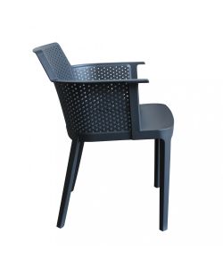 Cosma Poltrona Cathy Impilabile Antracite 60x58x76.5 cm Giardino