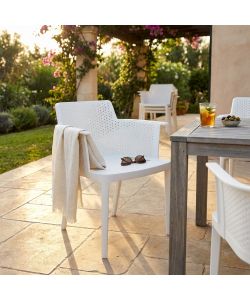 Cosma Poltrona Cathy Impilabile Bianco 60x58x76.5 cm Giardino