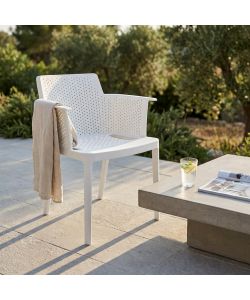 Cosma Poltrona Cathy Impilabile Bianco 60x58x76.5 cm Giardino