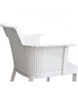 Cosma Poltrona Cathy Impilabile Bianco 60x58x76.5 cm Giardino