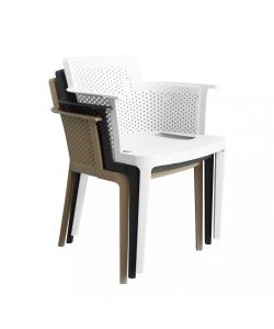 Cosma Poltrona Cathy Impilabile Bianco 60x58x76.5 cm Giardino