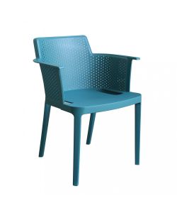 Cosma Poltrona Cathy Verde Petrolio Impilabile in Polipropilene 60x58x76.5cm