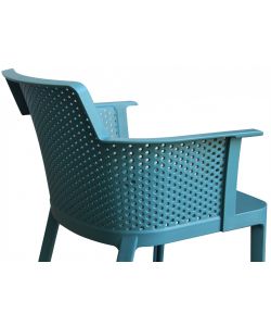 Cosma Poltrona Cathy Verde Petrolio Impilabile in Polipropilene 60x58x76.5cm