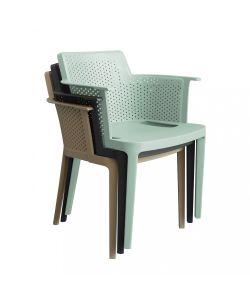 Cosma Poltrona Cathy Verde Menta Impilabile in Polipropilene 60x58 cm