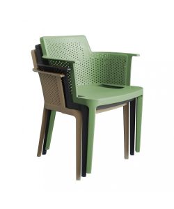 Cosma Poltrona Cathy Verde in Polipropilene 60x58x76,5 cm Impilabile