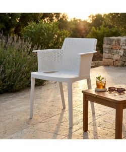 Cosma Poltrona da Giardino Cathy Grigia in Polipropilene Impilabile 60x58x76.5cm