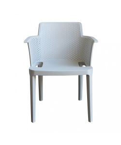Cosma Poltrona da Giardino Cathy Grigia in Polipropilene Impilabile 60x58x76.5cm
