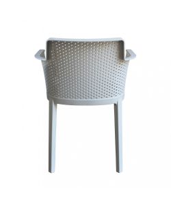 Cosma Poltrona da Giardino Cathy Grigia in Polipropilene Impilabile 60x58x76.5cm