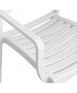 Cosma Poltrona Eveline Bianco Impilabile in Polipropilene 58.5x55.2 cm