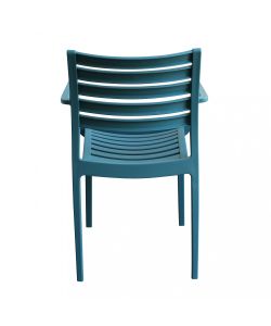 Cosma Poltrona Eveline Verde Petrolio Impilabile con Braccioli 58.5x55.2x84cm