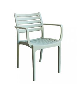 Cosma Poltrona Eveline in Polipropilene Verde Chiaro Impilabile 58.5x55.2x84cm