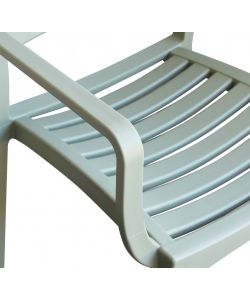 Cosma Poltrona Eveline in Polipropilene Verde Chiaro Impilabile 58.5x55.2x84cm