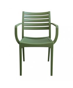 Cosma Poltrona Eveline Verde Scuro Impilabile con Braccioli 58.5x55.2x84cm