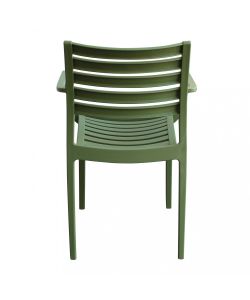 Cosma Poltrona Eveline Verde Scuro Impilabile con Braccioli 58.5x55.2x84cm