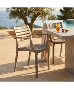 Cosma Poltrona Eveline Tortora in Polipropilene Impilabile 58.5x55.2x84cm
